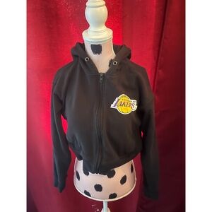 NBA Lakers Cropped Hooded Zipup